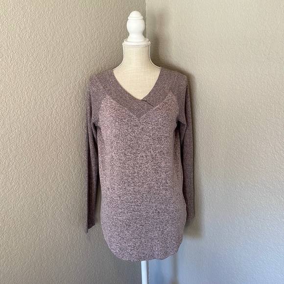 No Frills Los Angeles Sweaters - Purple Long Sleeve Sweater Shirt